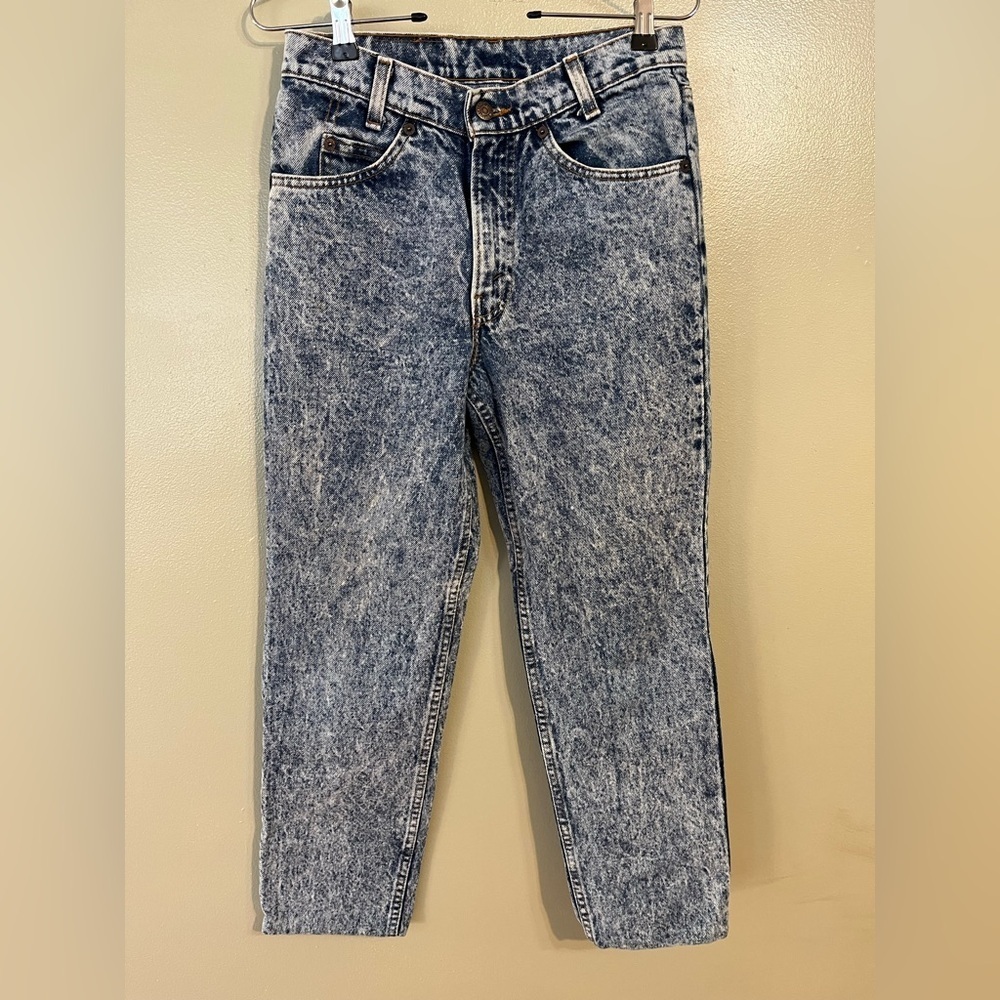 Levi’s Vintage 80s Student Acid Wash Womens Jeans Orange Tab Made In USA Sz 29